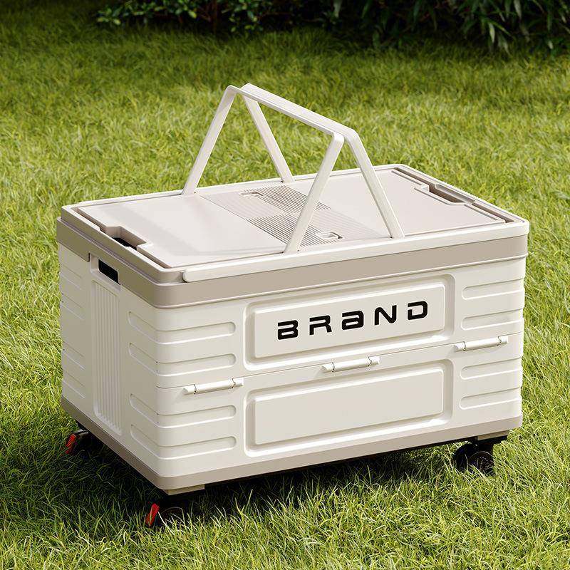 车载后备箱收纳箱大容量可移动户外露营塑料箱子家用多功能收纳箱