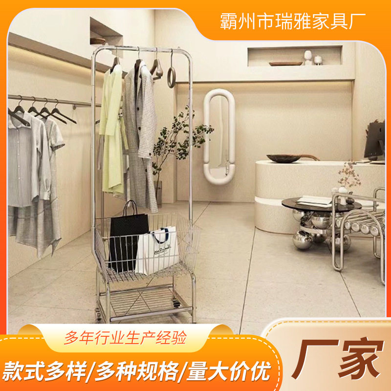 多功能落地可移动服装展示架