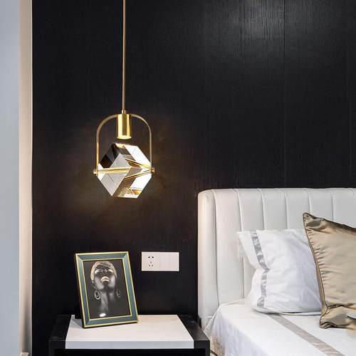 现代简约卧室床头水晶小吊灯客房楼梯餐桌餐厅橱窗设计师轻奢吊灯