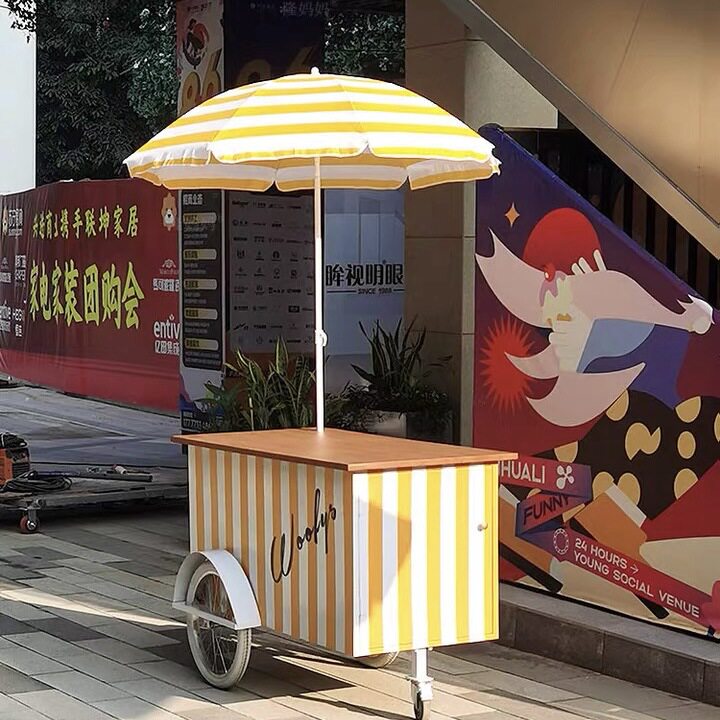 铁艺网红景点打卡花车推车美妆节日美食餐车创意户外宣传促销餐车