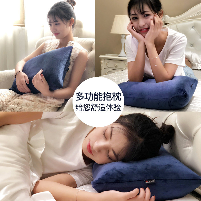 旅行枕便携充气枕头坐火车趴睡午睡抱枕吹气护腰枕户外靠枕腰靠垫