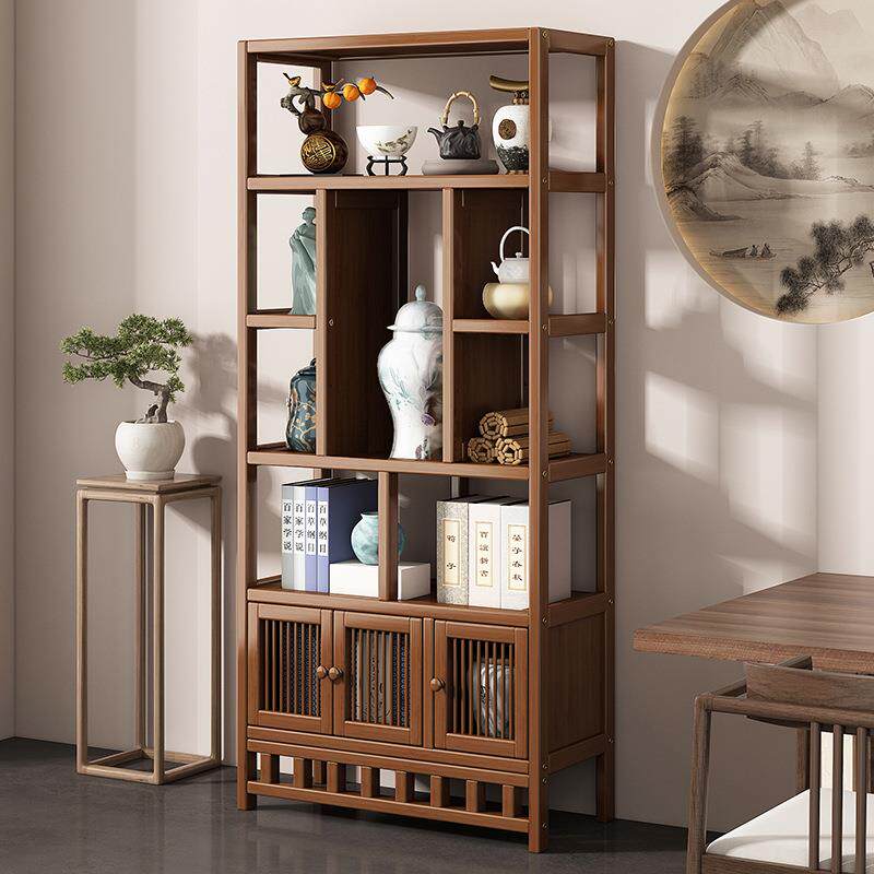 博古架非实木中式复古茶柜置物架茶室多宝阁多层摆件工艺品展示柜