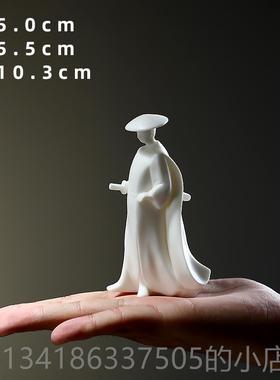 正品泥界 创意办公室人物摆件无新中式客摆厅书房桌家面居装饰品