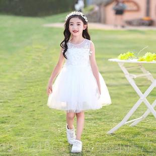 洋幼儿园毕业2典礼 025新款 正品 儿童演出女服童白色公主蓬蓬纱裙装