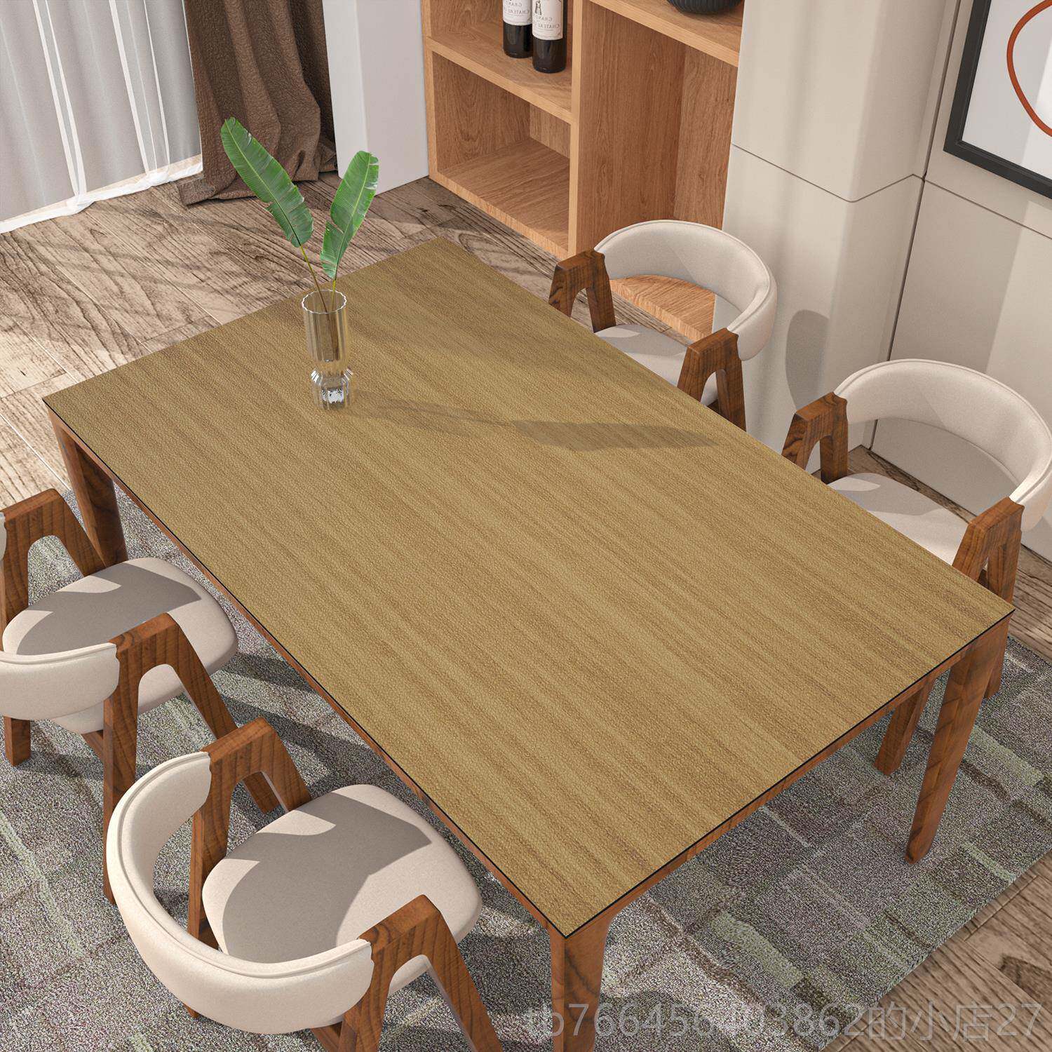 新款仿木纹桌布防水防油免餐桌v垫桌pc皮革桌垫轻奢高级感面茶洗