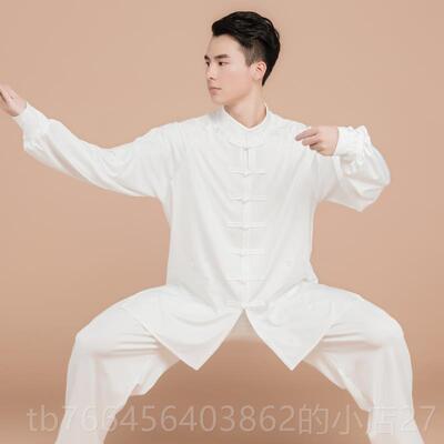 新款牛奶丝太服女中术老年演服练表功服武服比赛太极拳服极装男春