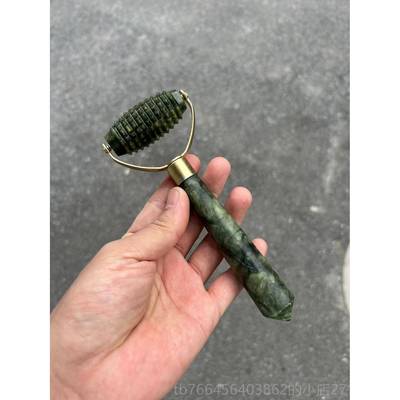 新款玉石美容 面部手指激棒按摩器棒 美容刺刺玉猬滚轮
