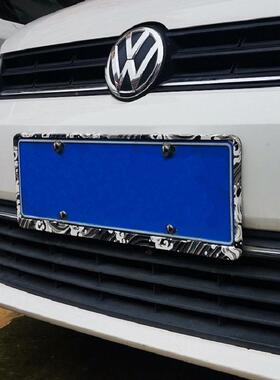 J车D架M汽车牌照框性和风海浪个车牌子通用创意牌架框套保FSN护框