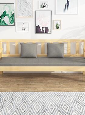 客实木沙发组合全RIJ实木小户型厅木质长经椅中式新三人位济型木