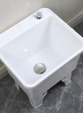 L台7料拖把池阳塑拖布池洗地盆卫生间控784移动水台池槽灰色家用