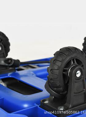 万向音五轮折物叠便携铝合金拉杆拉货小平板手拉静HJB006手推工购