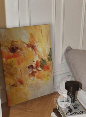 顺丰中】法式油古风个纯手绘画厚肌理客厅装饰画EUC竖版玄性关餐