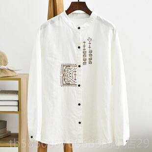 高档春夏尚秋极服女上衣时棉麻练功服装亚麻太极练拳服装太女晨服