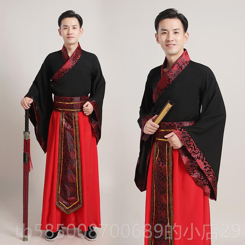 新款成表演服古装男女襦礼仪之邦服曲裾裙成人礼国学书汉童演出服图片