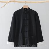 覆古男中老年外套长衫 高档唐装 装 春秋国潮中式 男中款 国风套长袖