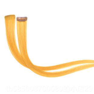 新款挂耳漂染假发接片一片式片假发片真人发发丝挑染彩色发隐形无