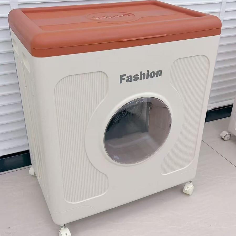 玩具翻收纳衣服收箱纳箱用折叠大容量盖卧室BJ-8885加厚带轮家收