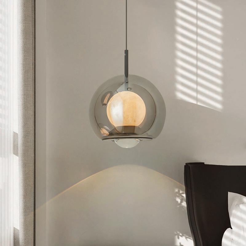 计西班云石牙头小吊灯简约卧室吧台灯具842设师样床板房餐厅灯饰