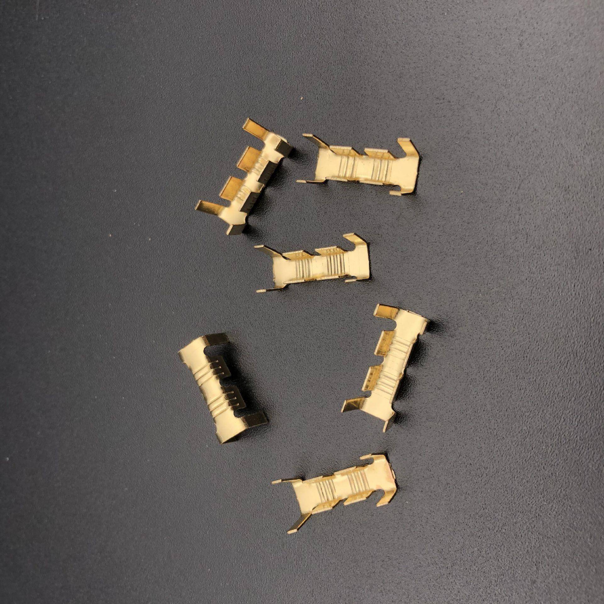 压线对对接铜扣接端子扣铜线扣2.5压线脚快速连U接端头型C形插簧