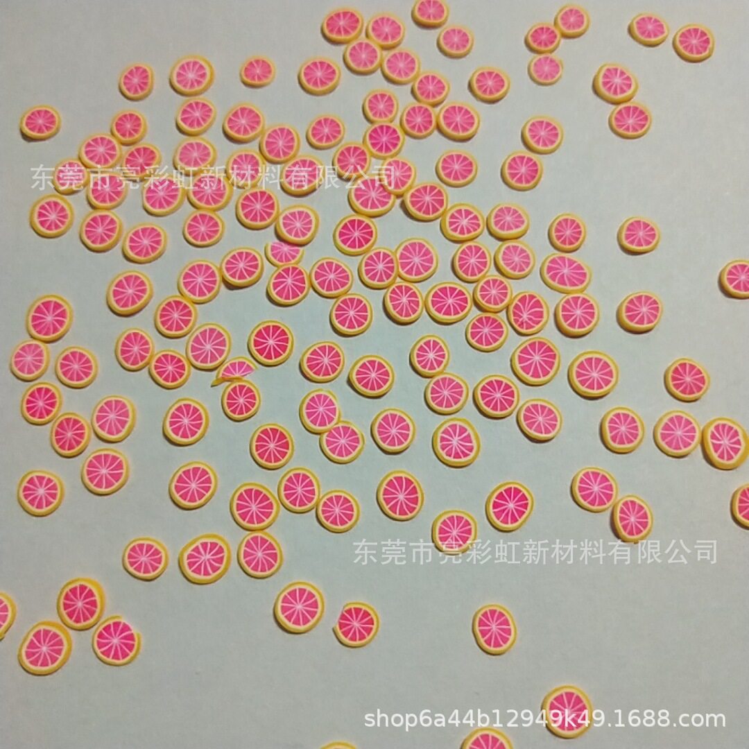 流沙亮片滴胶水果形美甲贴片