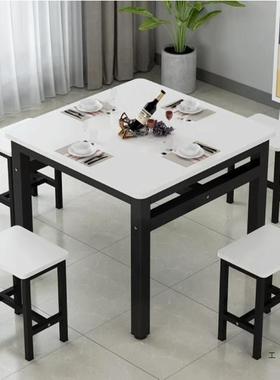家用小CNA吃饭店餐桌椅合餐饮食餐快餐店小方桌吃饭堂桌简组桌约