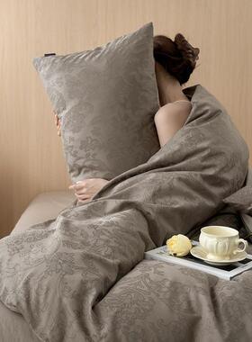 A类母婴级长纯绒棉贡XS252263件套精梳全缎棉浮雕提花简奢家居四