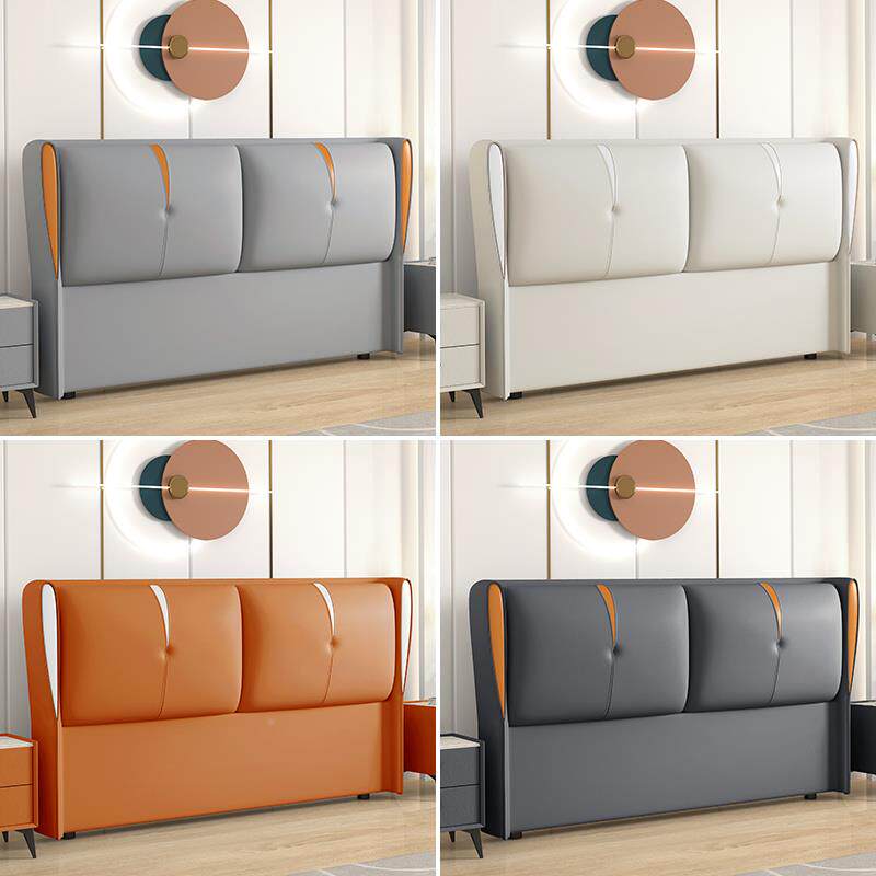 my轻奢床头板软包单买科个简实约现代木单落82地技布独床头靠背板