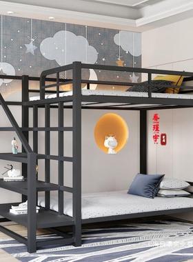 简二层约床宿舍多功床能上下铺RZH床卧室单双人床铁高低床高架铁