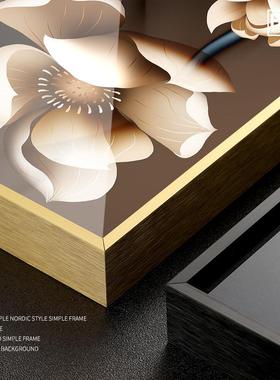 金玉花开入户玄饰关装画竖版尽奢JHJCH285轻走廊头挂画花卉大气晶