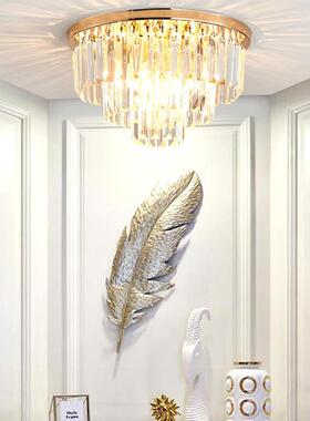 202新现款后代水晶灯大气欧式圆形客厅灯饰3门厅过道JY6115卧吸顶