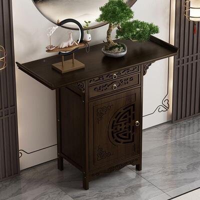 中式玄关271柜入户正对门置台用条几客厅家墙边装饰非实木隔柜断