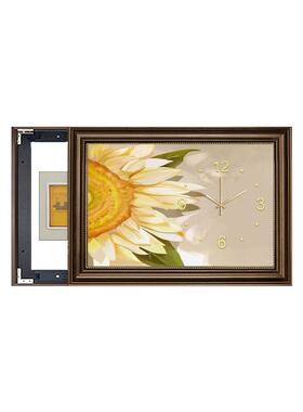 美式FDY1437-电表装画带钟表遮挡电配电箱闸箱箱饰开关盒挂画免打