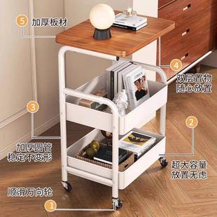 创意小沙发边几客移动边柜现代简约可铁厅艺小茶几T567床头推车置