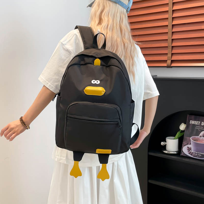 ins大容量书包女小学生日系卡通超萌可爱鸭子小鸡双肩包儿童背包