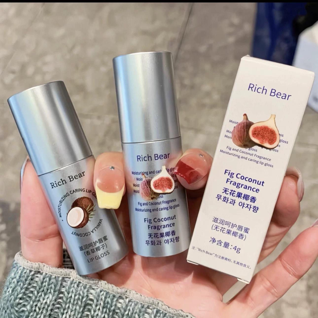 冷门但好用！无花果椰香润唇膏补水保湿滋润护唇精华油蜜女防干裂