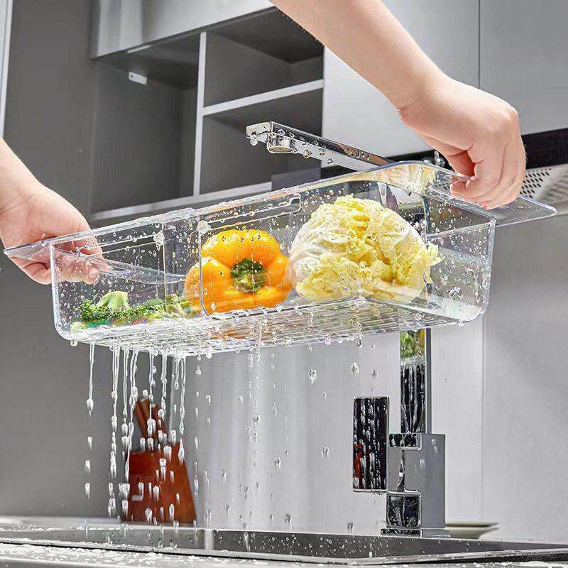 厨房lsl004伸缩沥水洗菜盆沥水架篮家用塑料洗菜篮水滤槽水水篮池