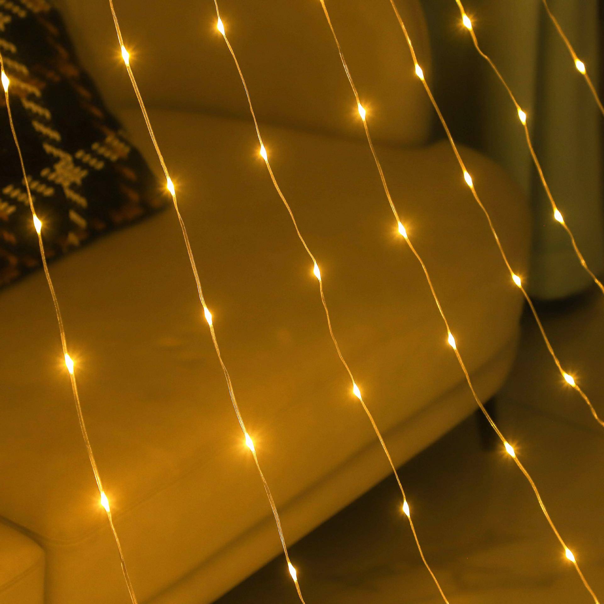 3.6m低压皮线灯户外防水瀑布灯树顶星太阳能圣诞星星led灯