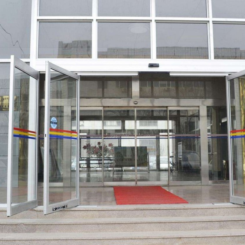可推铝合金紧急逃生门感应应急通道可推玻璃门单开自动感应门维修