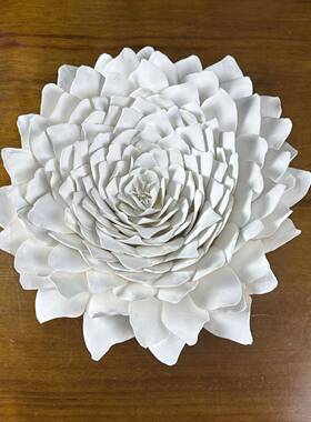 ABHOUSE美式法式出口复古简奢陶瓷立体花朵墙饰组合壁挂背景玄关