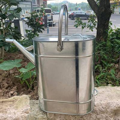 长嘴加油桶扁桶备用油箱手提机油壶灌水桶铁桶带盖5升10升15升20L