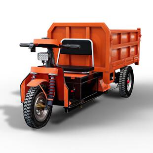 建筑工地电动三轮车工程拉砖拉砂浆自卸翻斗载重车可农用运输车