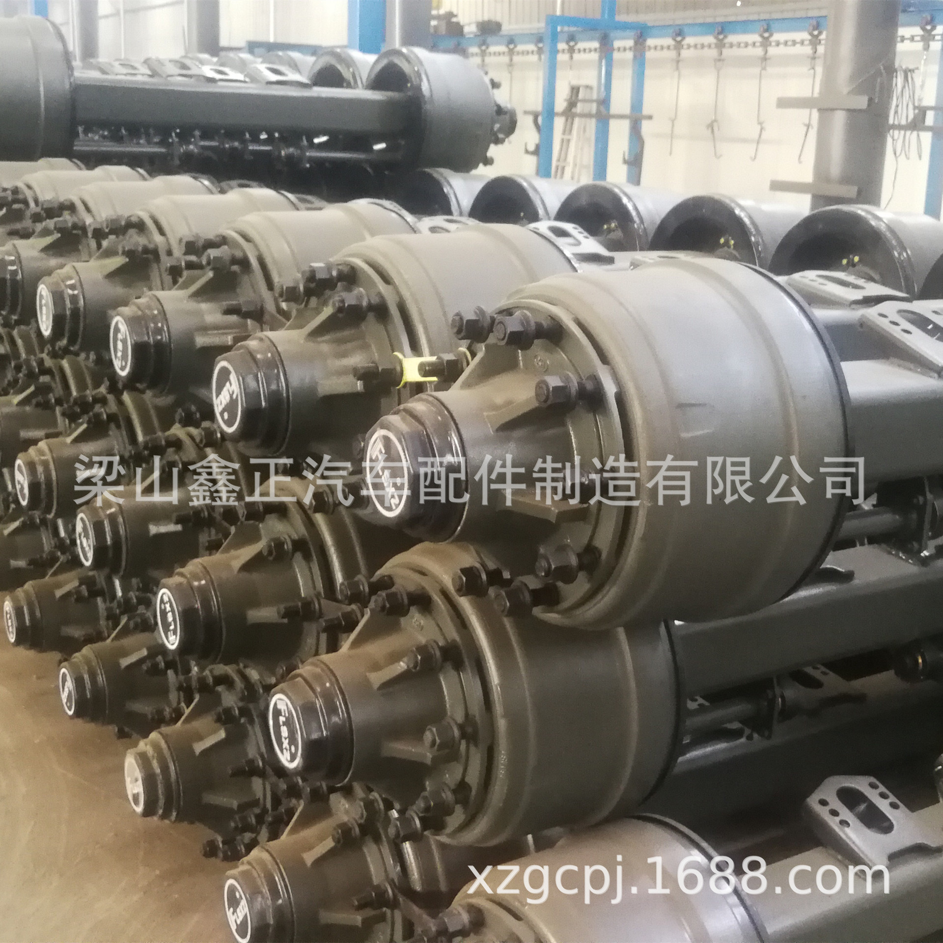 axles梁山鑫正现货出售车桥 车桥总成美式车轴德式车轴半挂车车桥