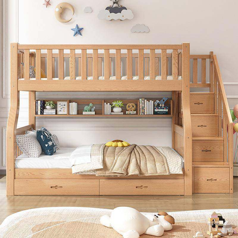 橡木上下床上下铺双层床儿童床全实木两层双人床二层高低床子母床,住宅家具,高低/子母床,淘宝优惠券,粉丝福利购,淘宝优惠卷
