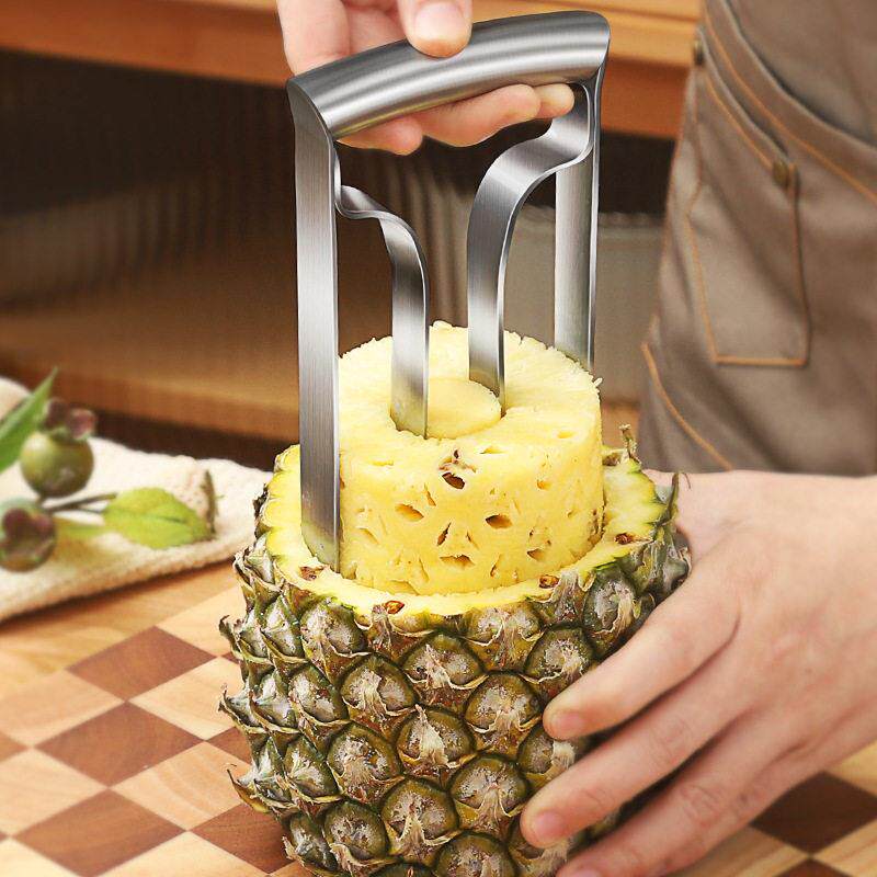 日本凤梨食品级不锈钢削皮器削皮机去眼器挖切凤梨取肉芯工具