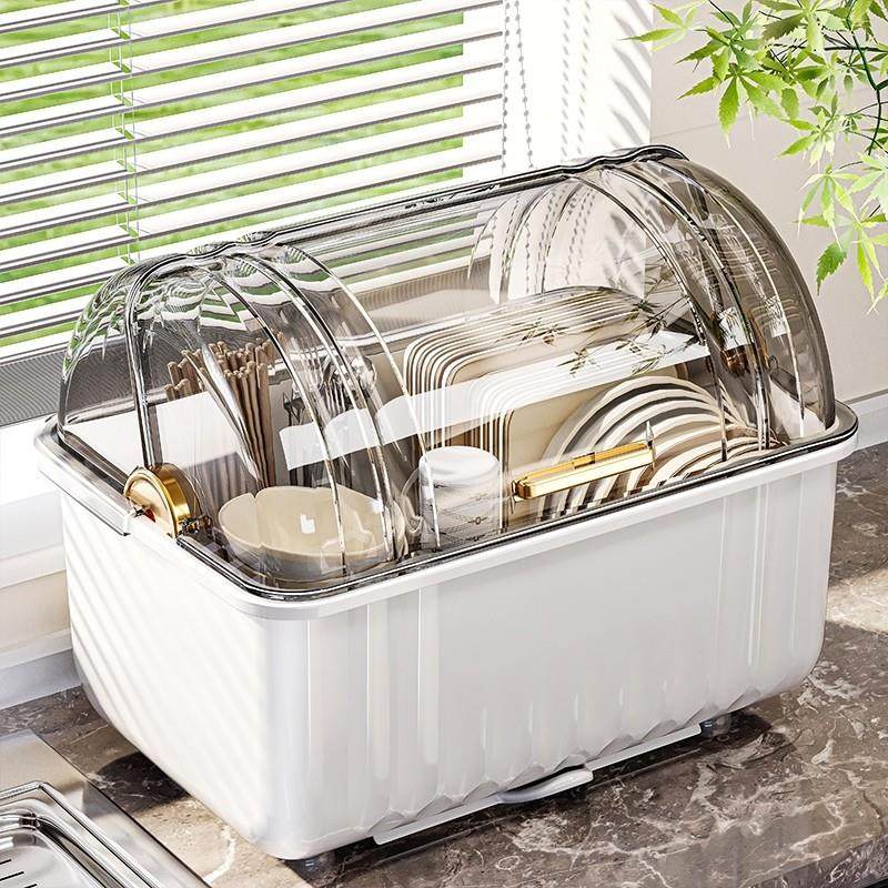 日本厨房碗筷收纳盒碗盘柜家用带盖子一体可携式台面置物架大开口,厨房/烹饪用具,碗架,淘宝优惠券,粉丝福利购,淘宝优惠卷