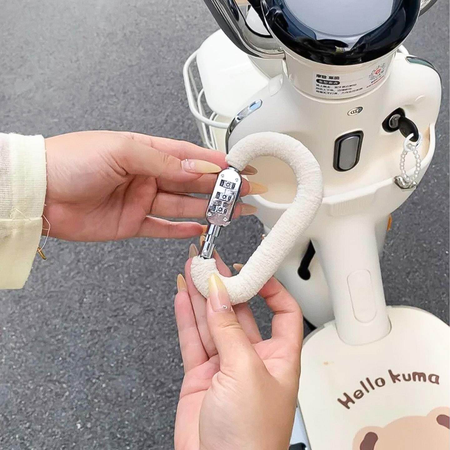 防头盔被偷神器！电动车头盔锁防盗固定挂钩电瓶车后座帽子防盗锁