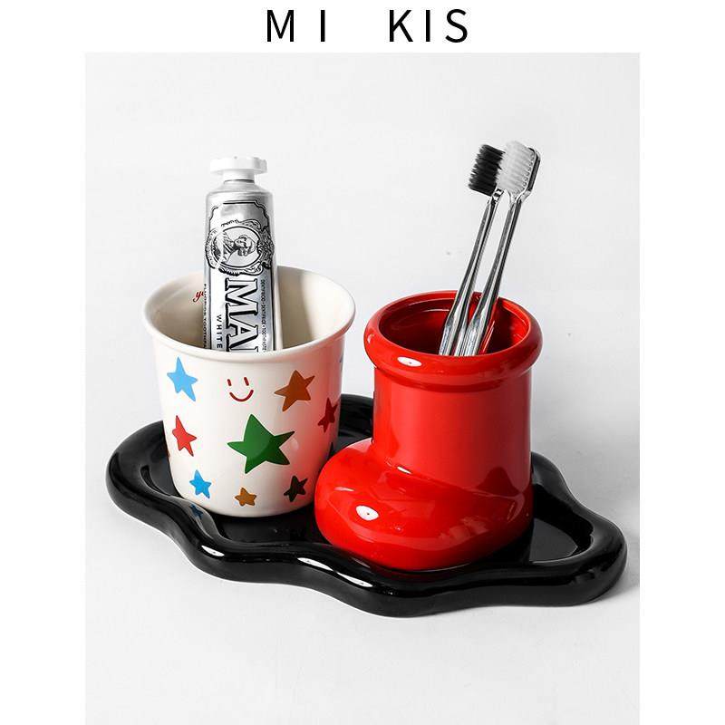丹麦mikis卫生间轻奢牙刷架子置物架情侣漱口杯家用牙具牙膏收纳,家庭/个人清洁工具,牙刷架/牙具座,淘宝优惠券,粉丝福利购,淘宝优惠卷