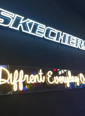 D142创意LE霓虹灯带光发字柔性灯字带字广告招牌发光图案字