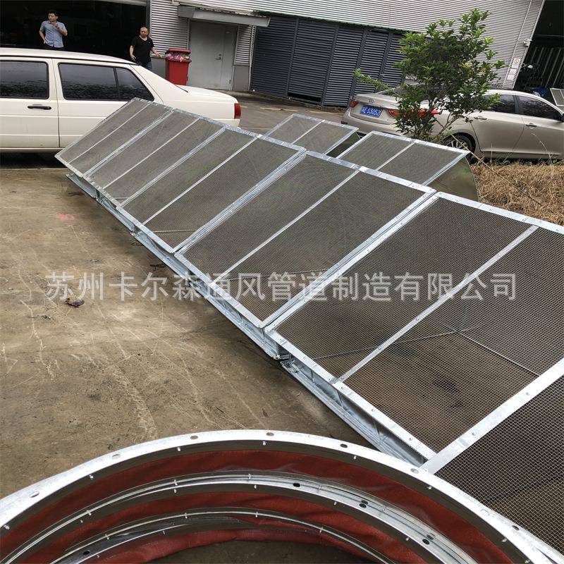 共板法立兰风矩形带防937虫网方管弯头9弯0度平弯头通风管管道弯