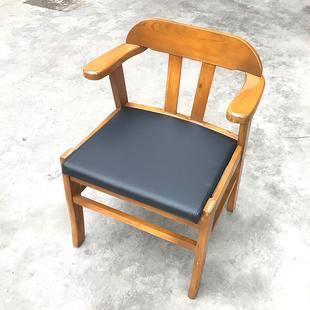 经碳化济型休闲简约厅家用实木靠椅原WEB木商用扶手背椅餐子餐椅